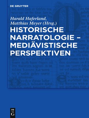 cover image of Historische Narratologie – Mediävistische Perspektiven